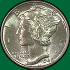 1940 Mercury Dime Brilliant Uncirculated BU Coin #40584