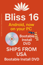 ANDROID 13 for PC - Bliss OS 16 LATEST VER Bootable Installation DVD - US SELLER