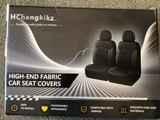 Hchengkikz Seat Covers Air Mesh And Faux Leather Car Seat Covers Front Set Blue