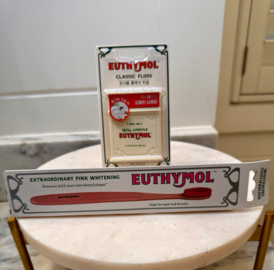 Euthymol Pink Whitening Regular Toothbrush, Soft Nylon Bristles, Plastic Handle