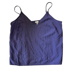 A New Day Womens XXL Purple V-Neck Adjustable Strap Cami Tank Top Rayon Blend