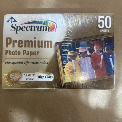 #ad Georgia Pacific High Gloss Spectrum 50 Sheet Premium Photo Paper 4quot; x 6quot; Sealed $12.99