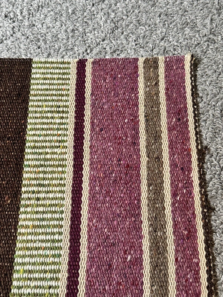 Highland Court Fabric Sample 17.5” Estebano Currant Purple Green Brown Wool - Image 4 of 4