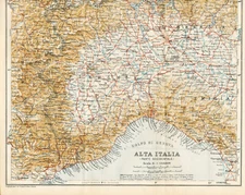 Alta Italia 1931 original paper Viareggio Bergamo Wedge Acqui Colico Intra Casale