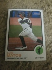 LUIS MATOS 2022 TOPPS HERITAGE CARD #48 GIANTS/EMERALDS (MINOR LEAGUE BASE)