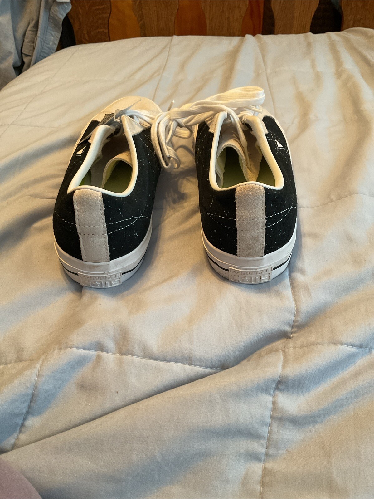 SAOLA Scarpe sneakers basse Converse All Star uomo taglia 10 M scamosciate blu navy e marrone nuove