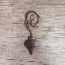 Fantastic vintage iron plumb bob leveling measuring carpenter tool