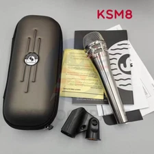 KSM8 Professional Mic Cardioid Vocal Dynamic Microphone Handheld Wired Silver