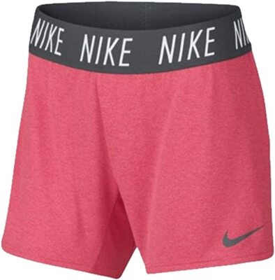 Nike Girls Dri Fit Trophy Training Shorts Pink Grey Sz L 910252-823