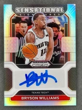 2022 Prizm Draft BRYSON WILLIAMS Silver Prizm Auto #SS-BWI Texas Tech