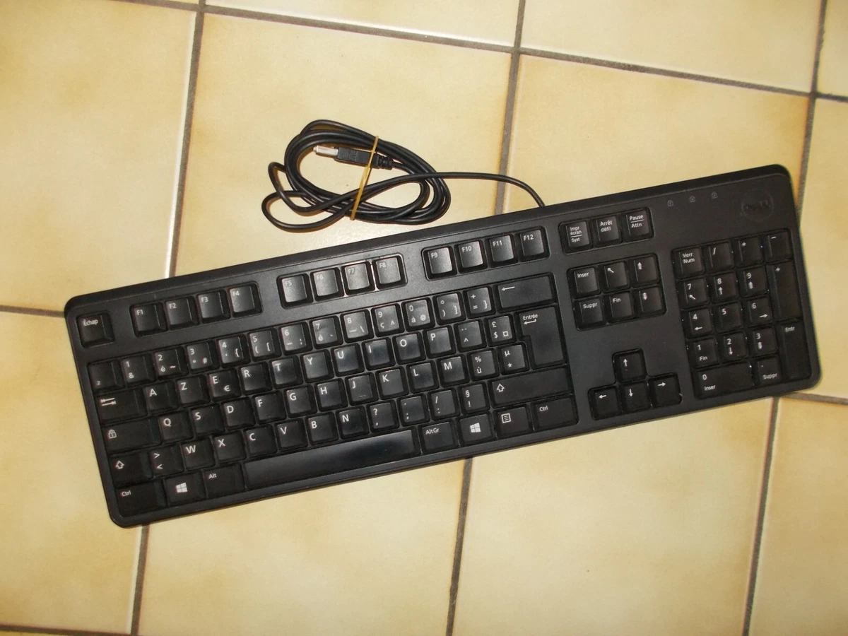 CLAVIER FILAIRE DELL KB216T noir d'occasion fonctionne sans boîte ni