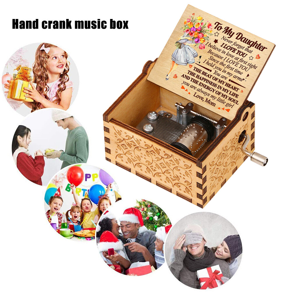Vintage Hand Cranked Music Box Vintage Gift Mom To My Daughter