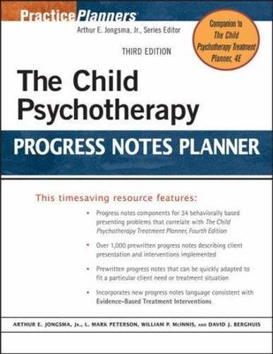 Practiceplanners Ser.: Child Psychotherapy Progress Notes Planner by L. Mark...