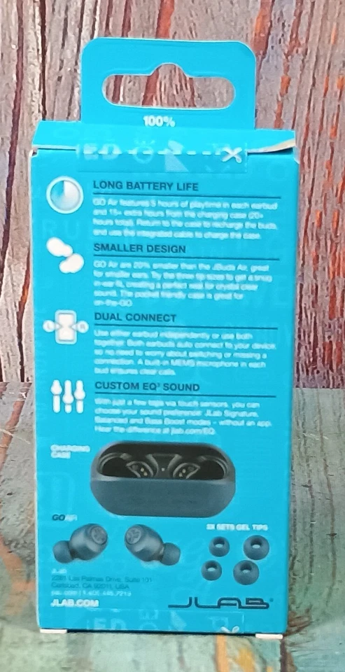 JLab Audio Go Air True In Ear Wireless Headphones - Blue - Image 4 of 4