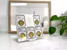 5 Grids Colored Desktop Display Frame Case For NGC Holder + + Customized Carving