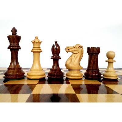 4.1'' Pro Staunton Weighted Wooden Chess Pieces Only Set - Golden Rosewood