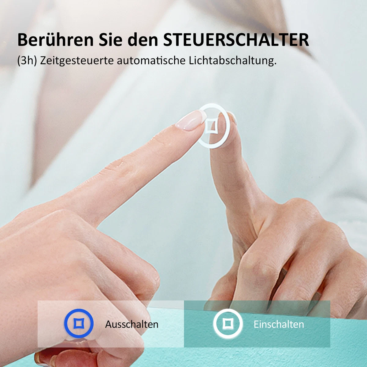 LED Badspiegel mit Beleuchtung Schminkspiegel Badezimmerspiegel Wandspiegel EMKE