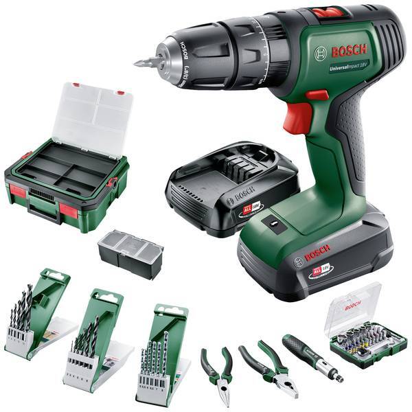Bosch Home and Garden 06039D4108  Universal Impact 18V -Trapano a percussione a