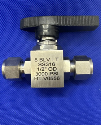 1/2  Stainless Steel Ball Valve   Swagelok Ref # SS-43GS8   Unbranded