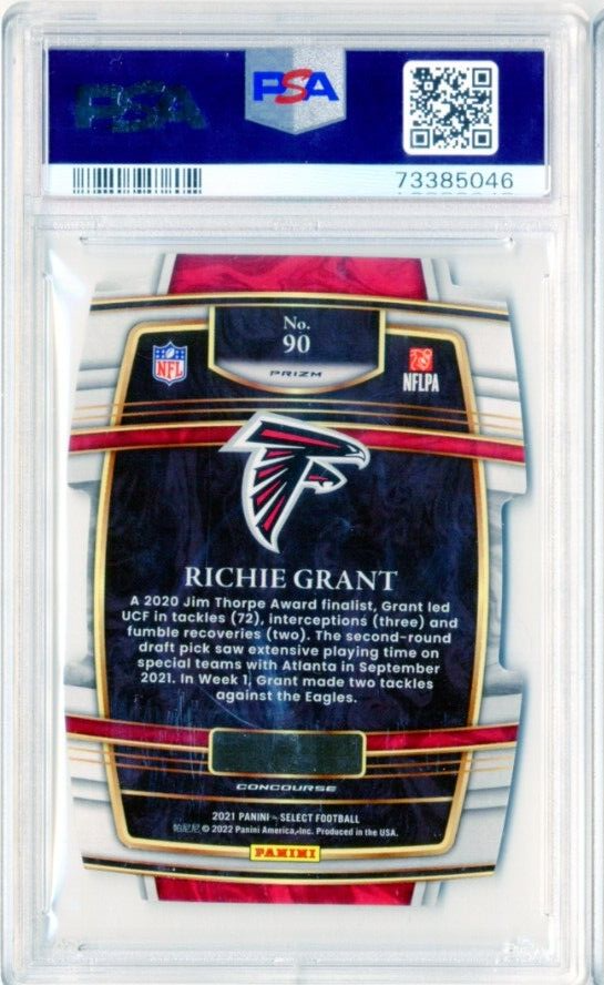 2021 Panini Select - Concourse Richie Grant #90 Zebra Prizm (RC