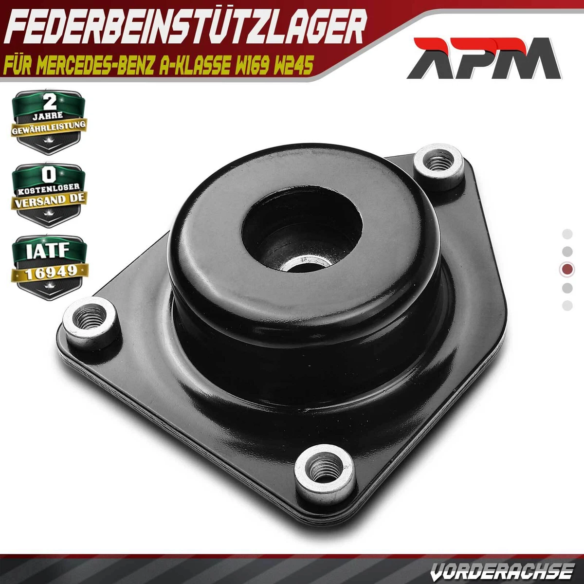 2 Cuscinetti Per Puntone Anteriore ATEC Germany – Per Mercedes Classe A W169/W176 E Classe B W245/W246, Con Cuscinetto A Sfere