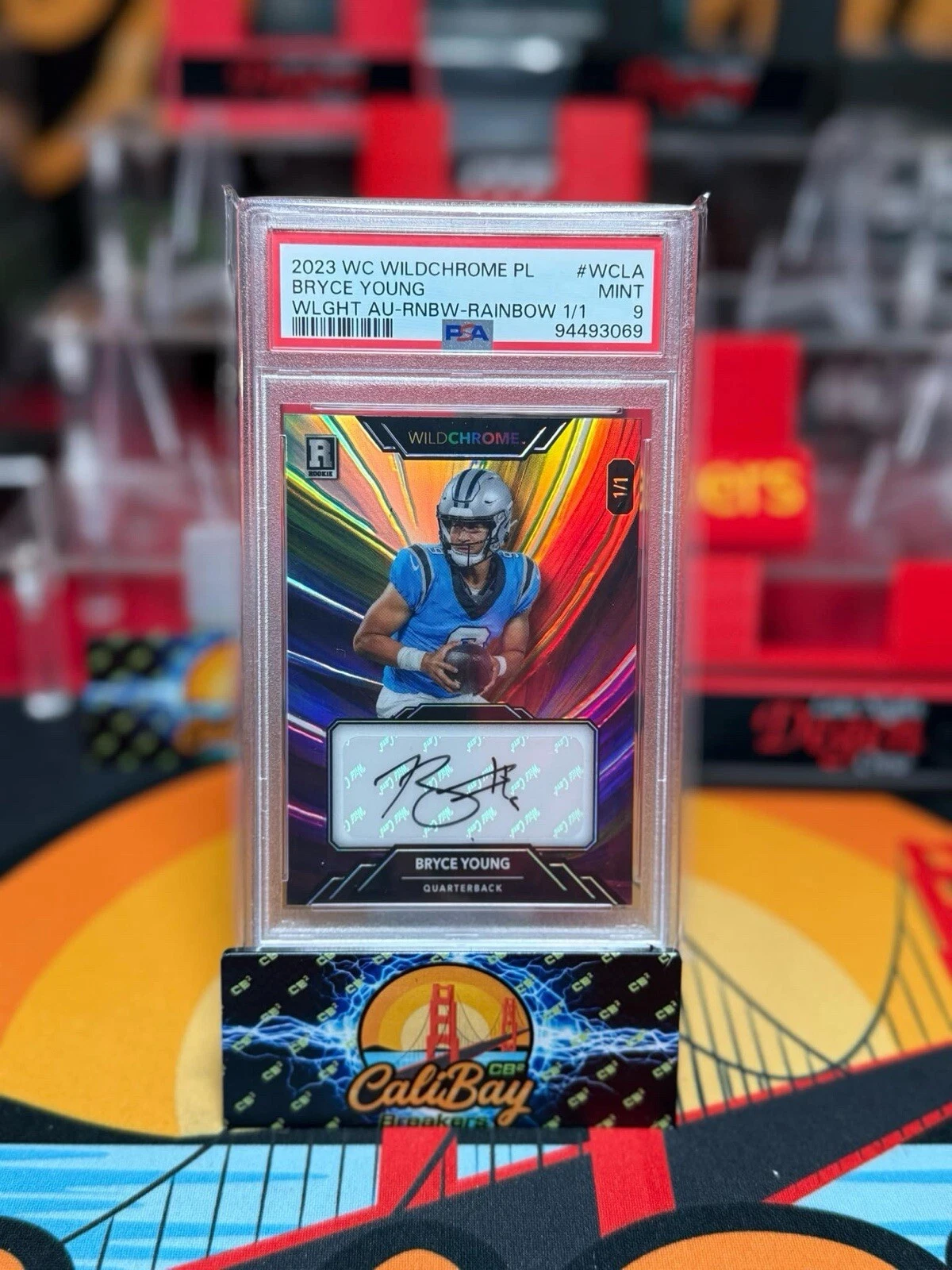 Bryce Young Wild Card Wildchrome Pro-Look Hobby Wildlight Autograph #WCLA Rainbow Foil-Rainbow 1/1