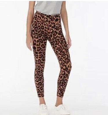 J.Crew Women s 7/8 High Rise Leopard Print Leggings Size XXS 