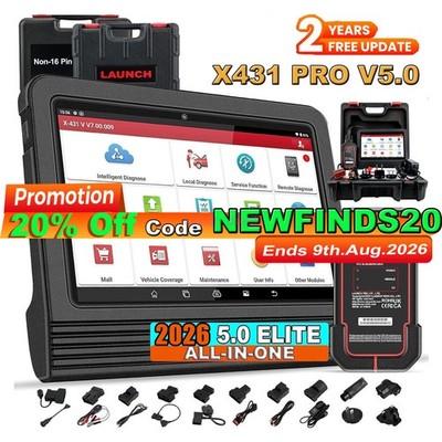 2026LAUNCH X431 PRO V5.0 V+5.0 PRO5 All Systems Diagnostic tool Car OBD2 scanner
