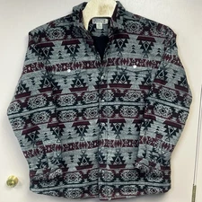 Duluth Trading Co Tucson Jac Shirt Jacket with Southwestern Aztec Print Size XL