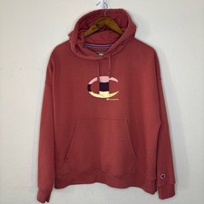Champion Women's Coral Red Pink Pullover Hoodie Size XL