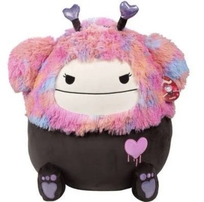 Frumpy The EMO Valentines Black Bigfoot 8in Squishmallows  Plush (NWT)