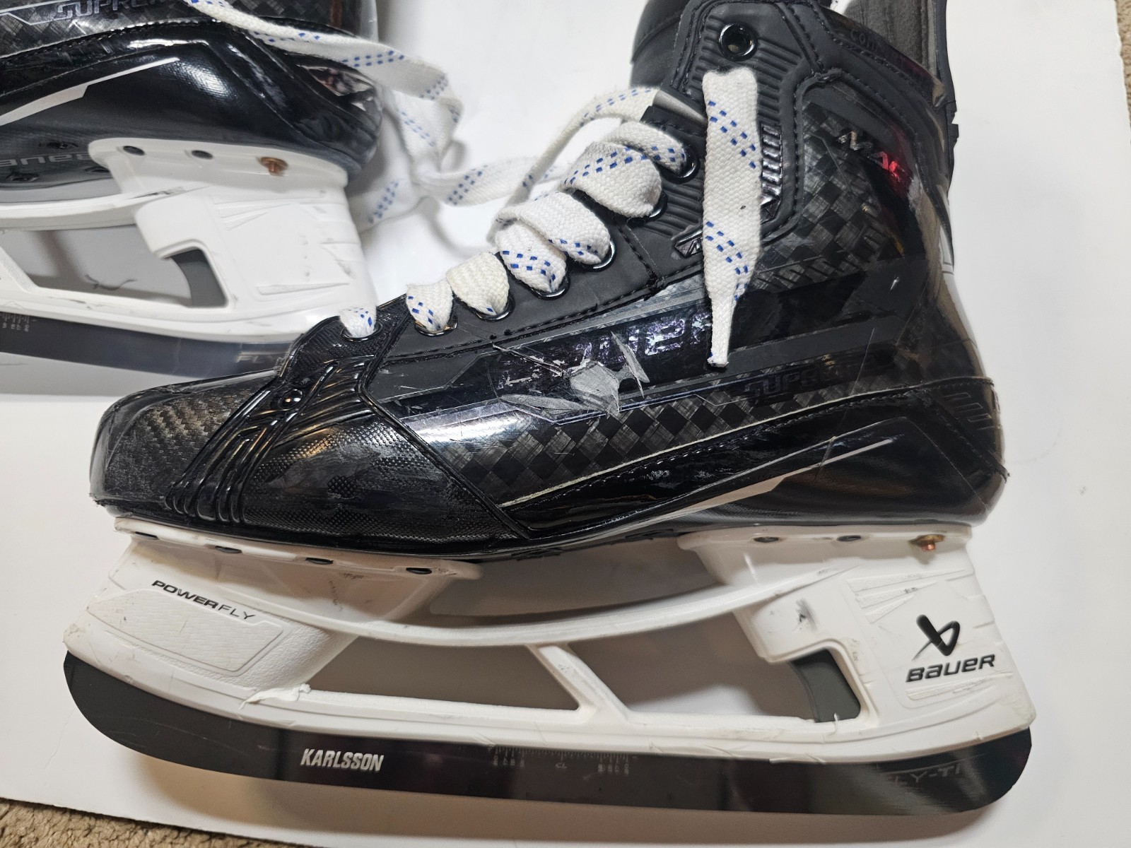 ERIK KARLSSON 24'25 Penguins Photomatched Bauer Mach 8.5 EA Game Worn Skates