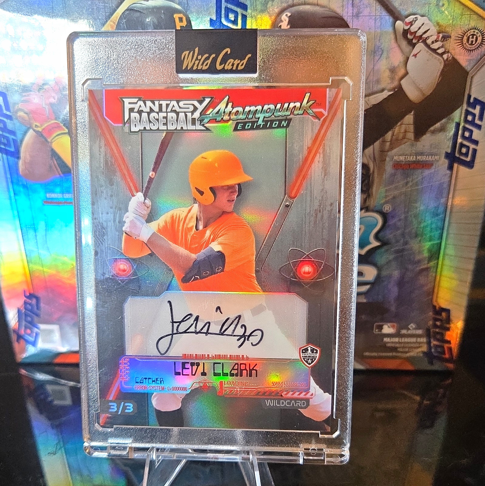 Wild Card Fantasy Baseball Atompunk 2026 Levi Clark Auto /3 #FAPRD5-LCA