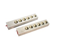Aluminum Hydraulic Manifold Block 6-Port Plugged Bar Lot Of 2 Silver