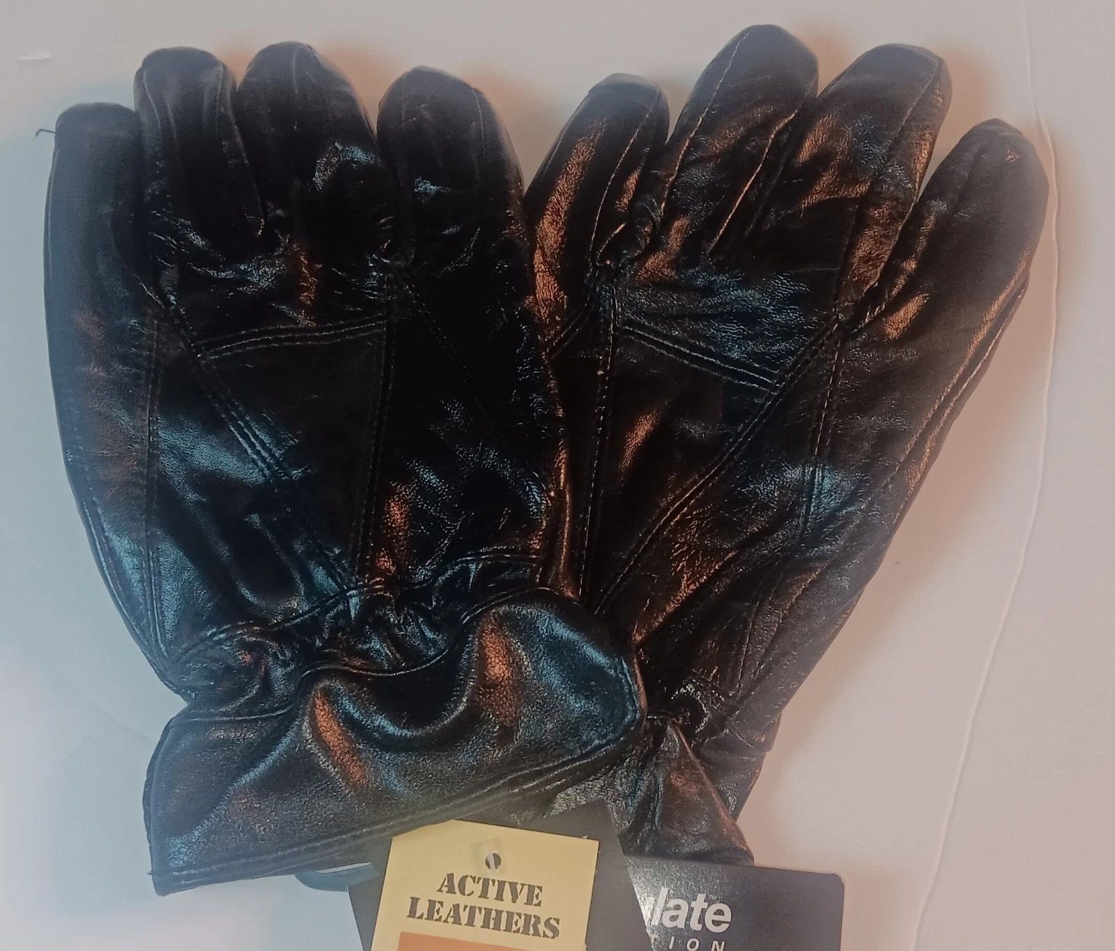 Men's Swany Thinsulate Sheepskin Leather Gloves, Black, Small/Medium