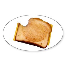 CafePress Plain Grilled Cheese Sandwich Oval Sticker Sticker Oval  227788184 