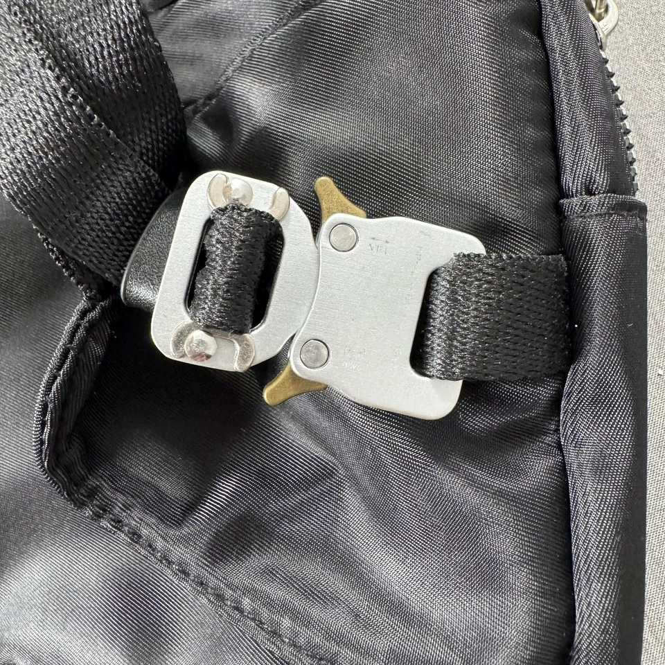 1017 ALYX 9SM Waist Bag Black Nylon Utility Belt Pouch Men's Saint Marks Buckle - Image 4 of 4