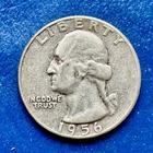 1956 Washington Quarter. 90% Silver. XF+ Condition. Charity Auction.