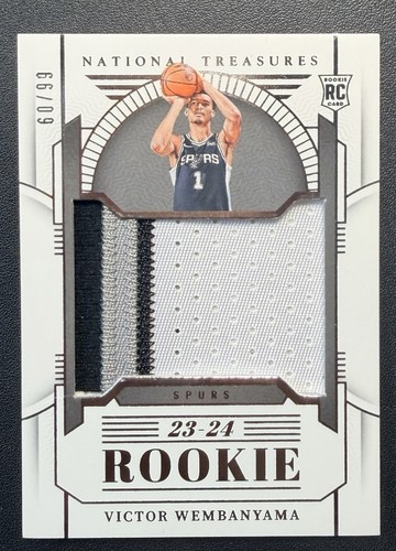 2023 National Treasures Victor Wembanyama Rc True Rookie Patch /99 DPOY Spurs!