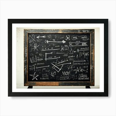 Tafel mit abstrakten Grafiken Ein gerahmtes Wandbild Poster Leinwanddruck Bild