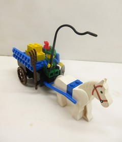 Lego Vintage LL Castle Forestmen #1877-Crusader's Cart-100% w/minifigs (1990)