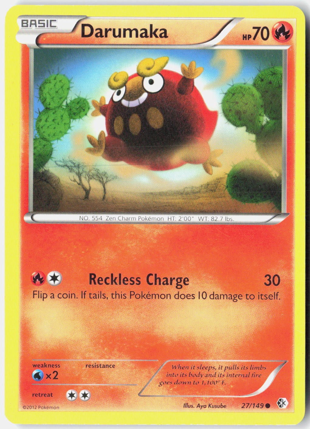 Darumaka Boundaries Crossed 27/149 Pokemon Card