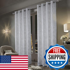 Always4U White Soft Velvet Curtains 95 Inch Length Luxury Bedroom Curtains