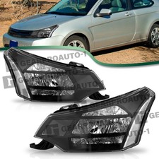 For 2008 2009 2010 2011 Ford Focus S Se Ses Sel Black Headlights Lr 08-11