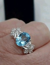 Blue Topaz Ring New