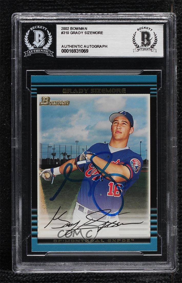 2002 Bowman Grady Sizemore #310 ow6