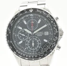 Vintage[N MINT] SEIKO Pilot Chronograph 7T92-0CF0 43mm Black Dial Qz Men's Watch