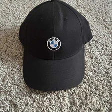 BMW Lifestyle Cap Embroidered Logo Adjustable Black Hat Bavarian Motor Works New
