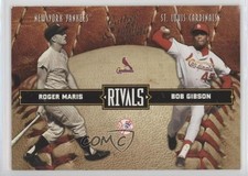 2004 Donruss Leather & Lumber Rivals 486/2499 Bob Gibson Roger Maris HOF n1u