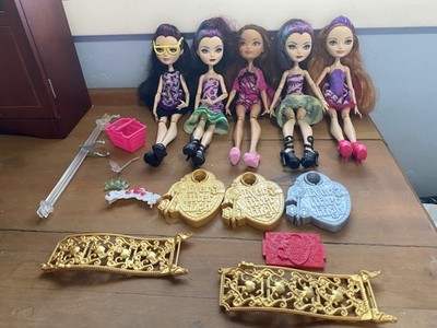 Ever After High Dolls Lot Of 5 And Accessories
